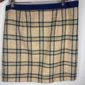 Boden UK 16/US 12 Wool Tweed Plaid Skirt